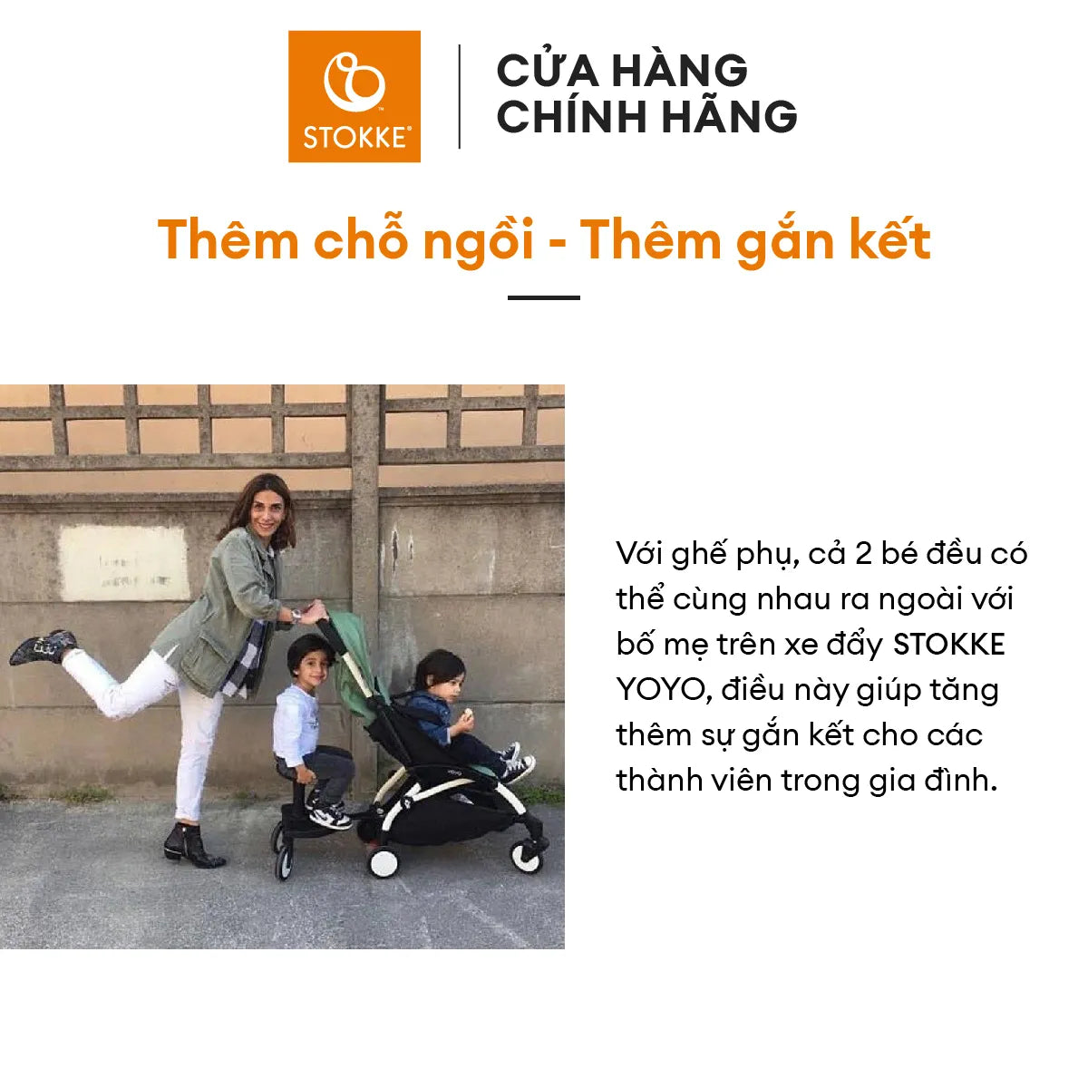 Stokke YOYO Ghế phụ kèm xe đẩy