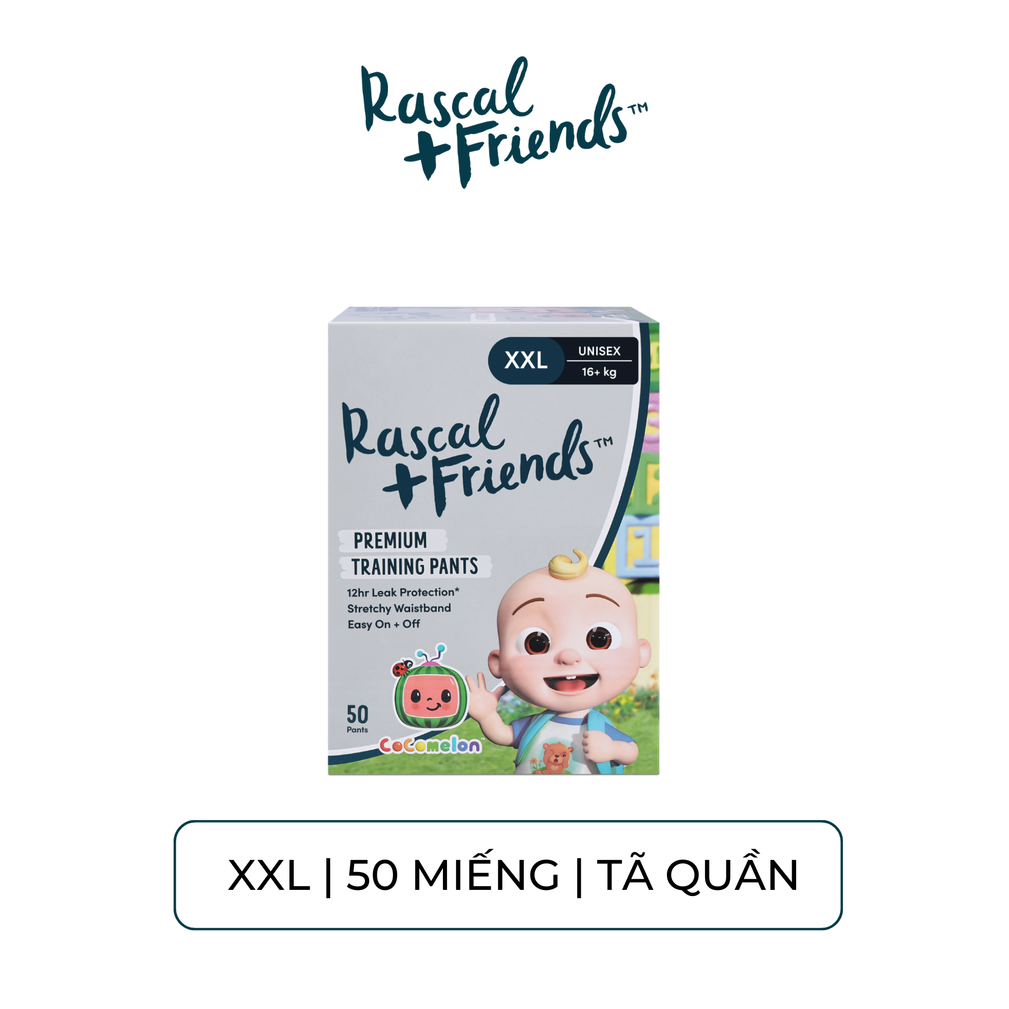 Rascals Cocomelon tã quần size XXL 50 miếng