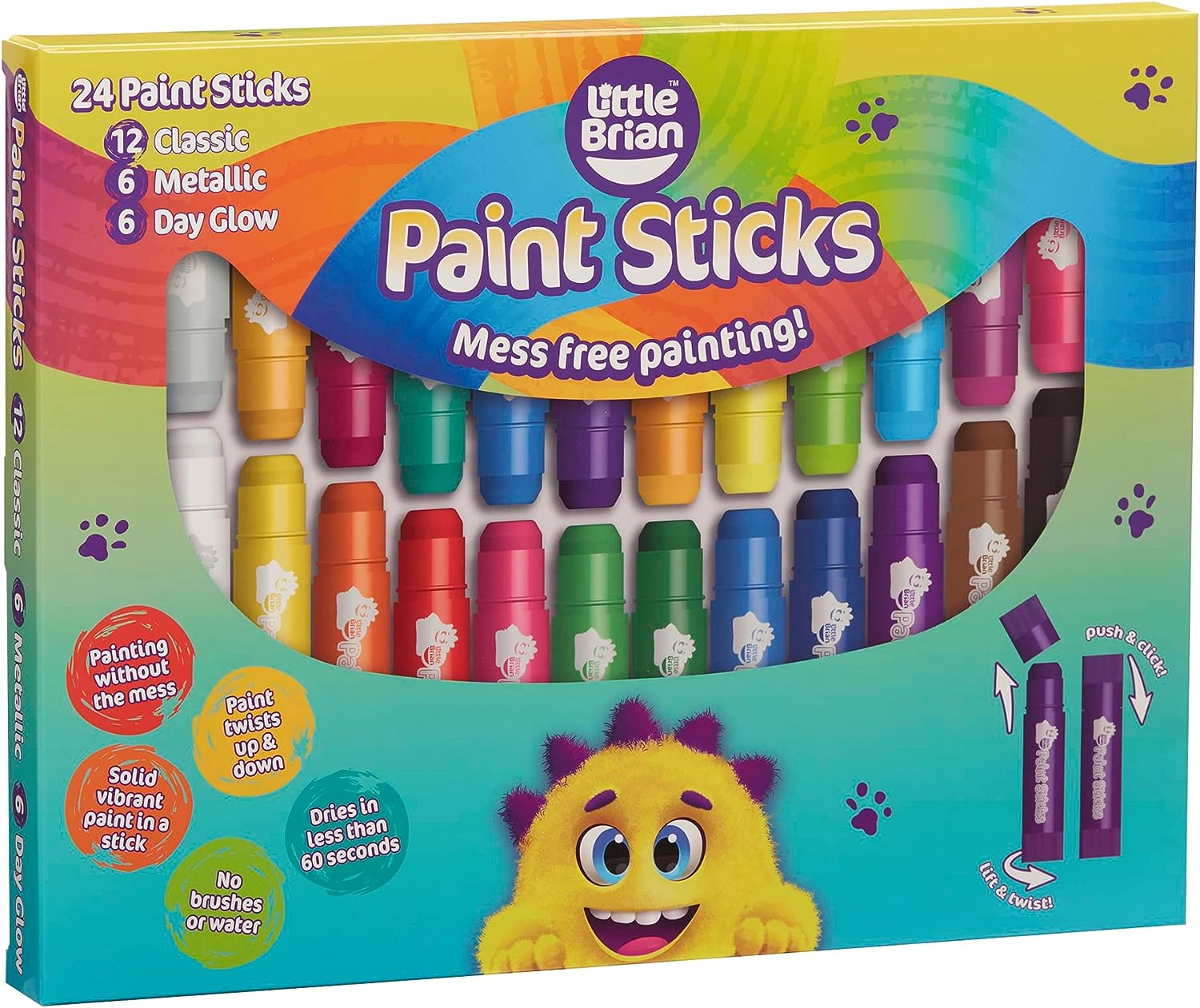 Little Brian Paint Sticks Assorted 24