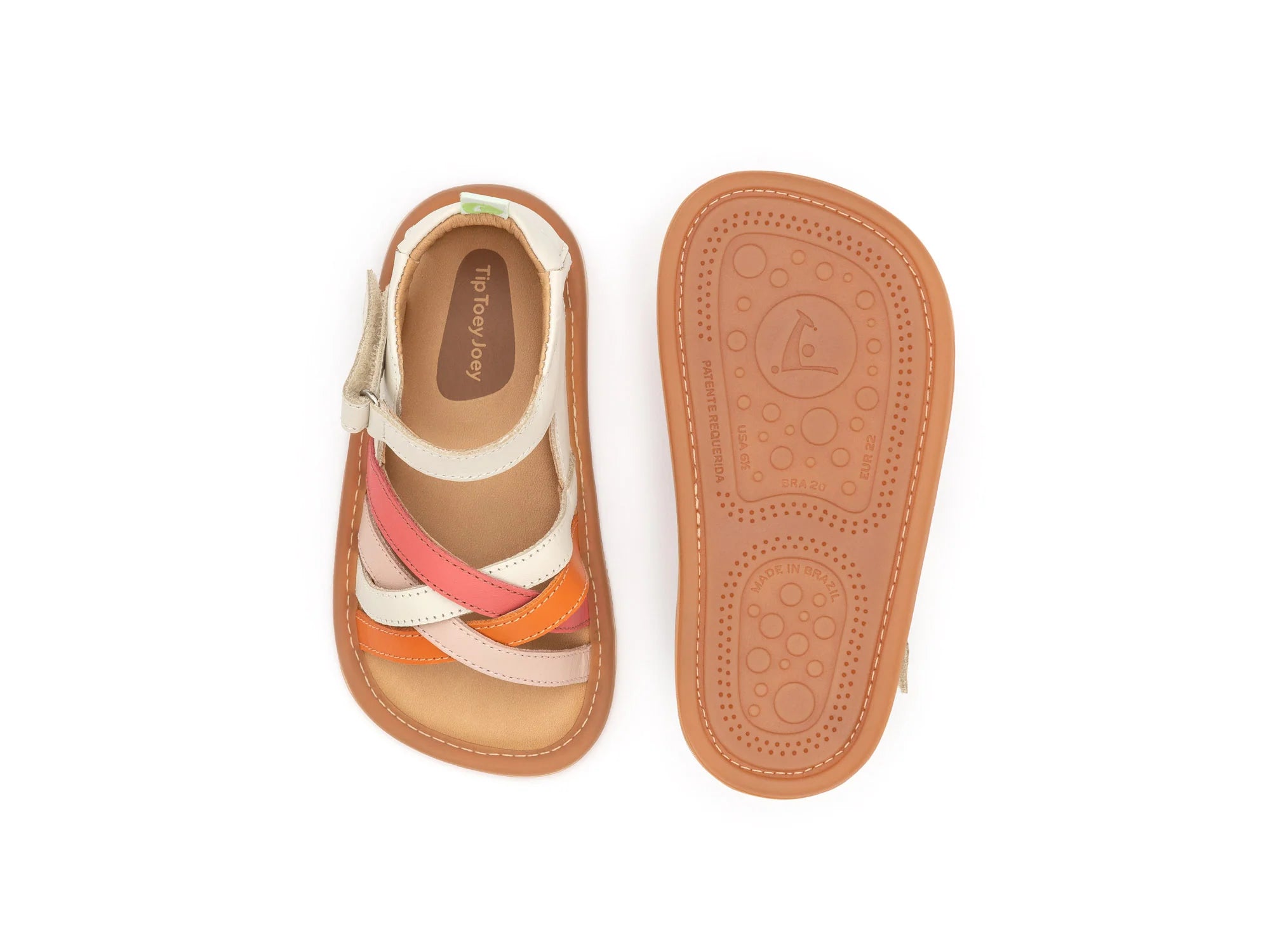 Giày sandal quai chéo Tip Toey Joey Criss Cross - Coral Mat