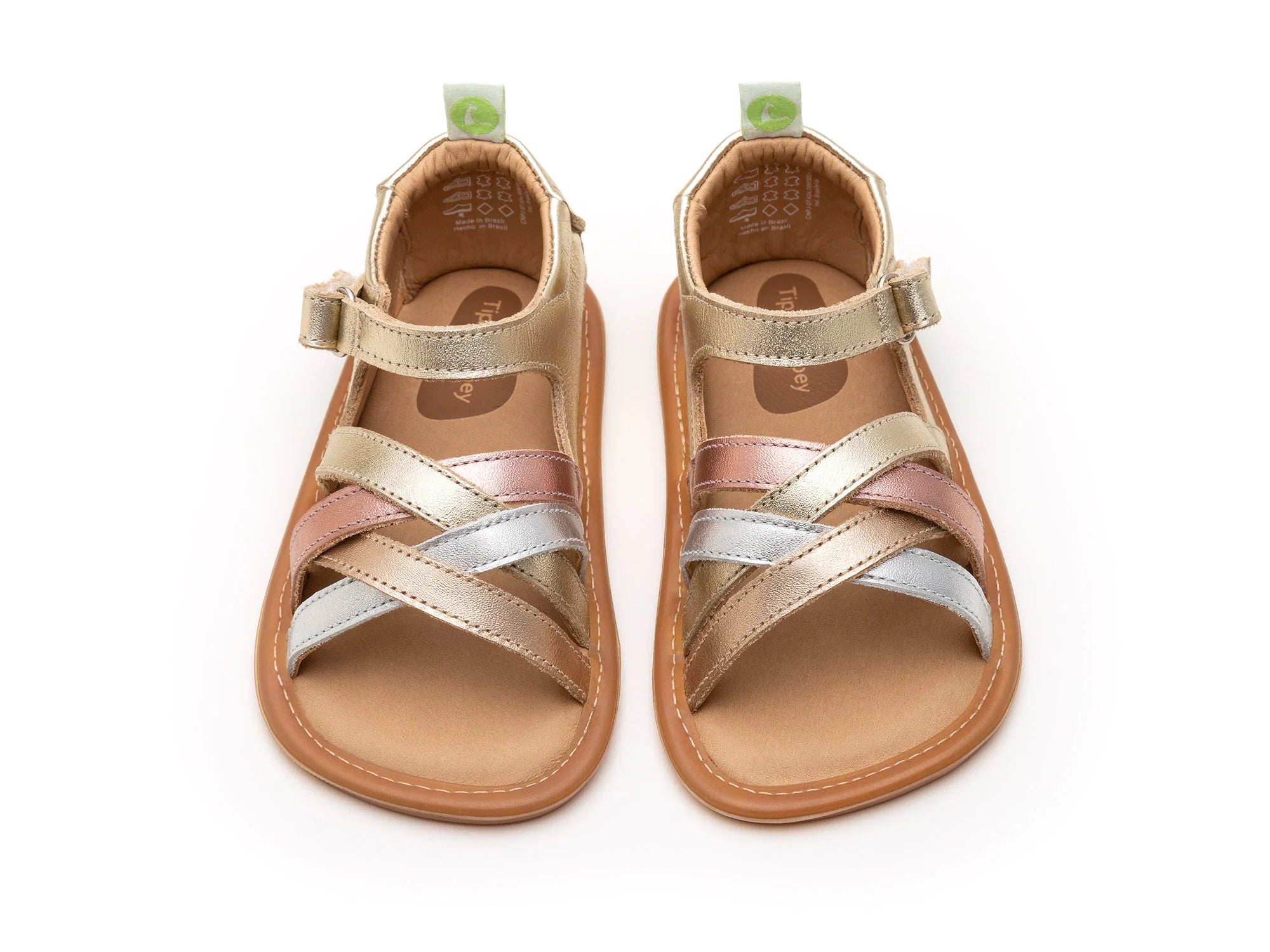 Tip Toey Joey Toddler Sandal Criss Cross - Chm/ M.Salmon/ Rose Gold