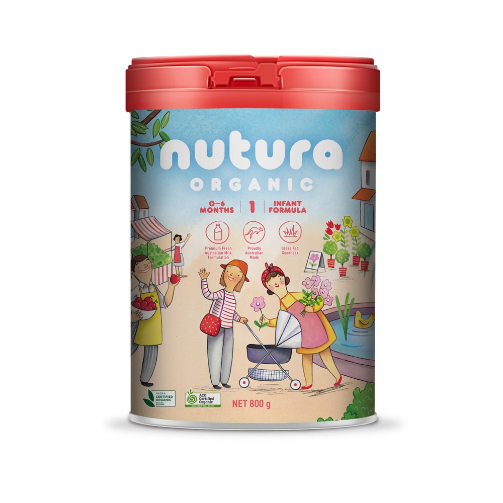 Sữa công thức hữu cơ cho trẻ em stage 1 (0-6 tháng tuổi) 800g - Nutura