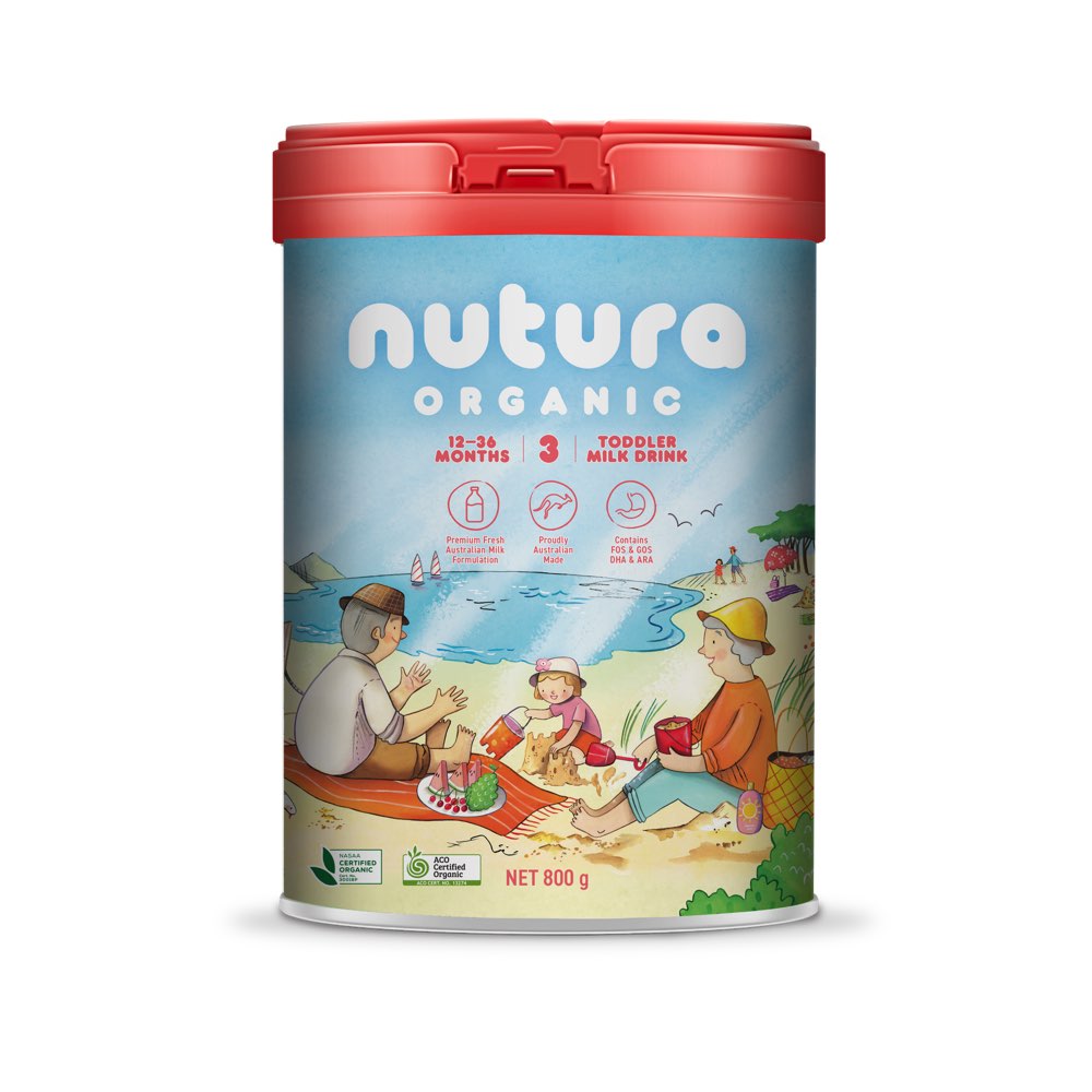 Organic formula milk for children stage 3 (12-36 months old) 800g - Nutura