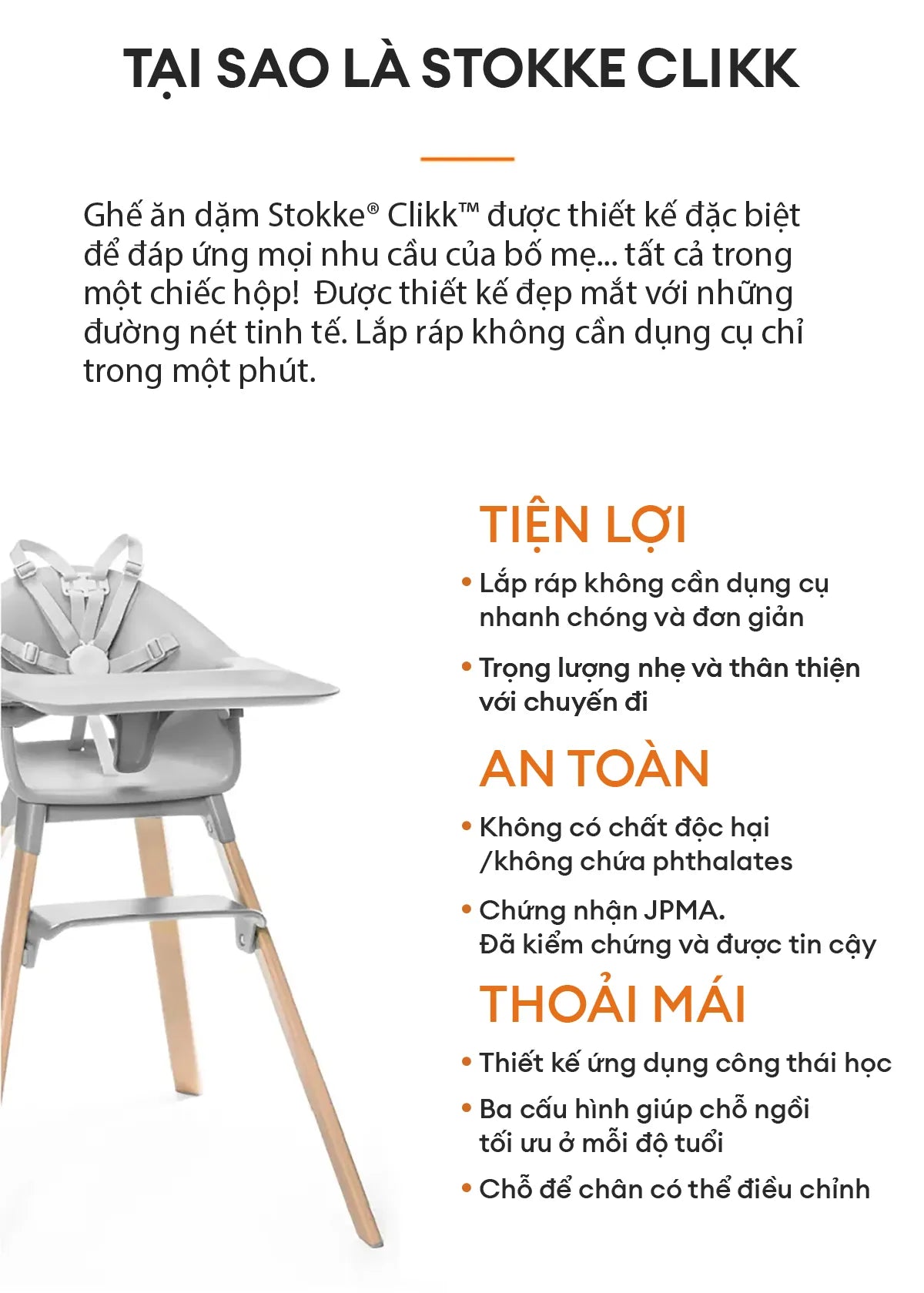 Stokke® Clikk™ Ghế ăn dặm [nhiều màu]