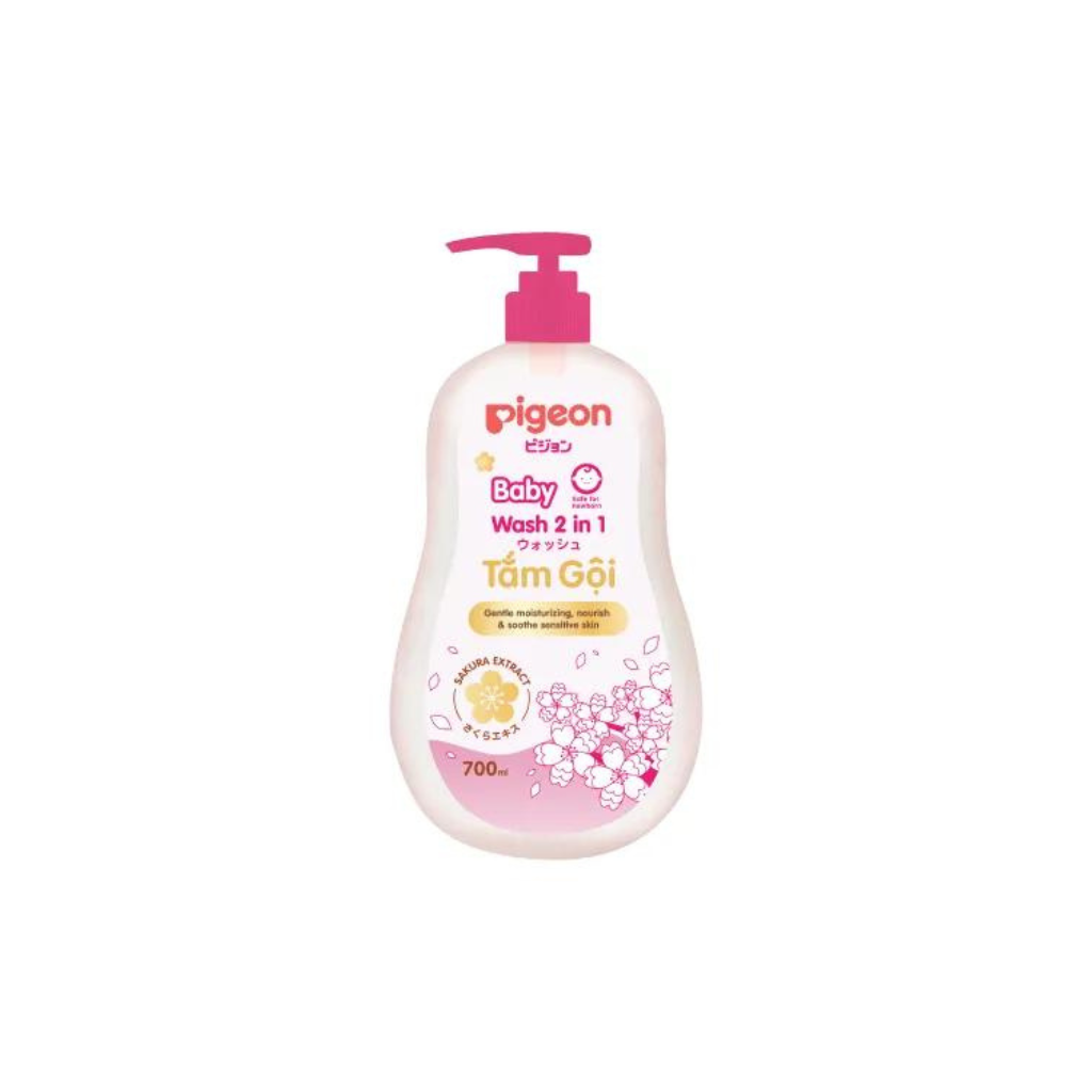 Sakura Pigeon 2 in1 Gentle Bath Shampoo (700 ml)