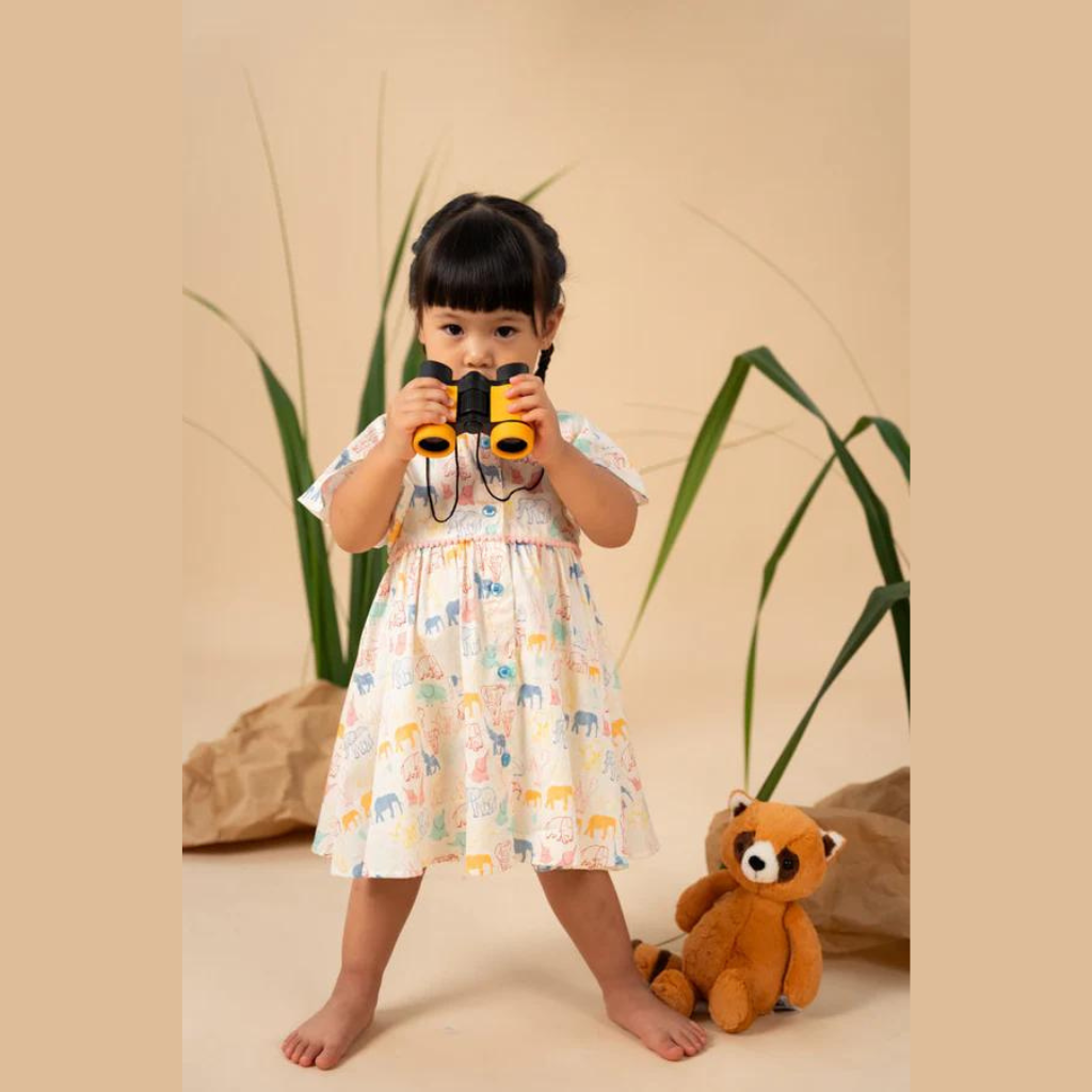 Elly Claire Dress - Colorful Elephants