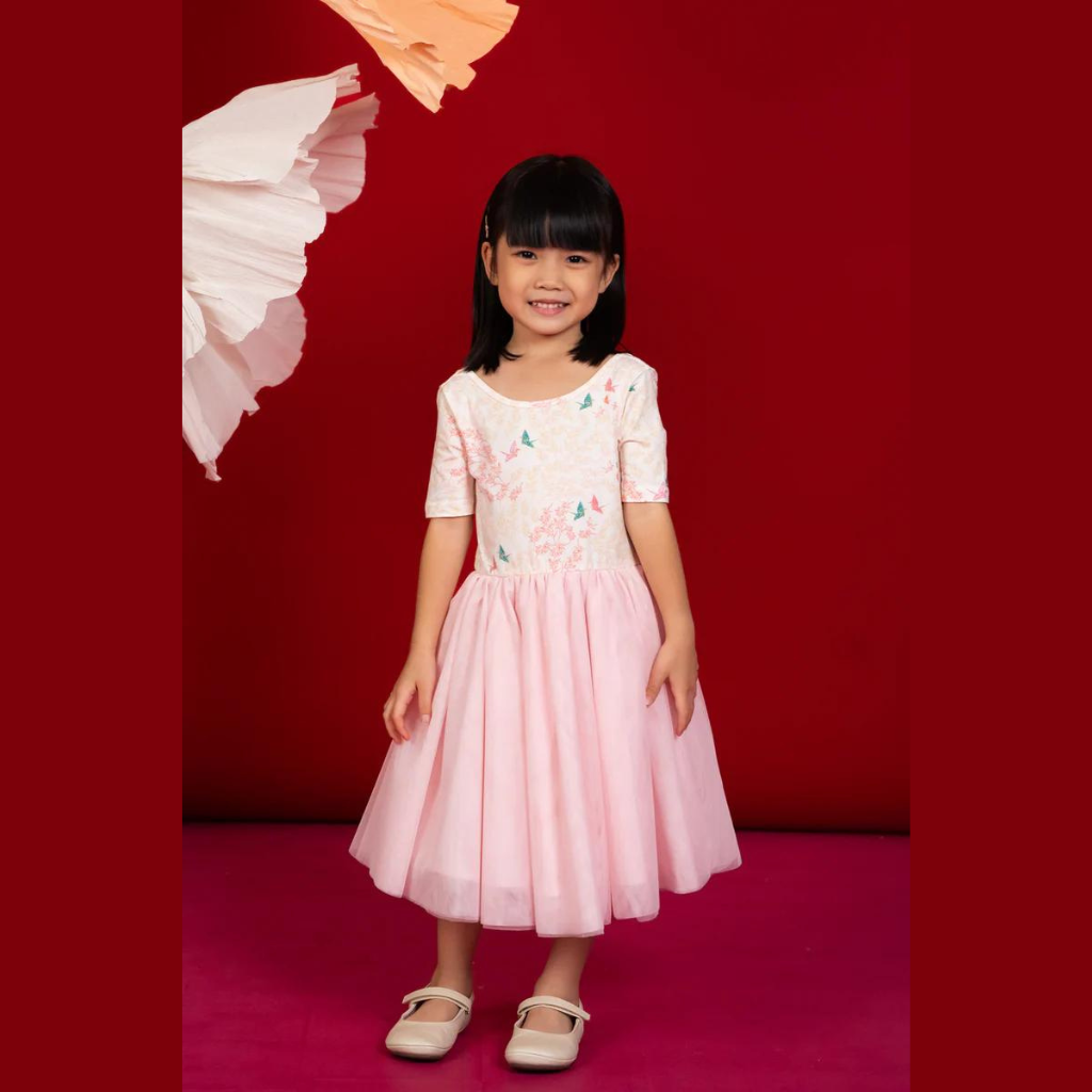 Elly Lyla Cream Crane dress