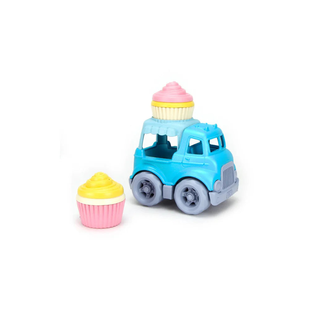 Xe tải bánh cupcake đồ chơi xanh