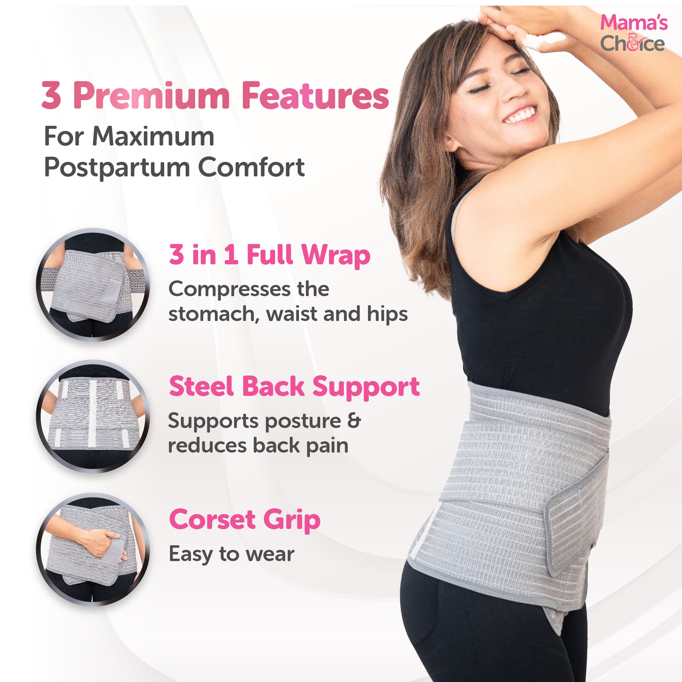 Mama's Choice - Shape-correcting corset made of nano bamboo fiber fabric for women