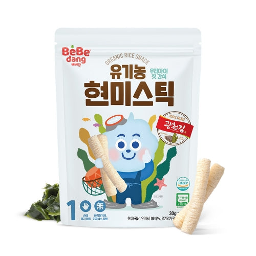 Bebedang Brown Mystic organic brown rice cake with seaweed flavor