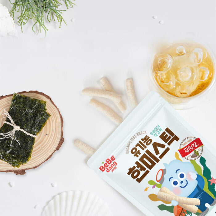 Bebedang Brown Mystic organic brown rice cake with seaweed flavor