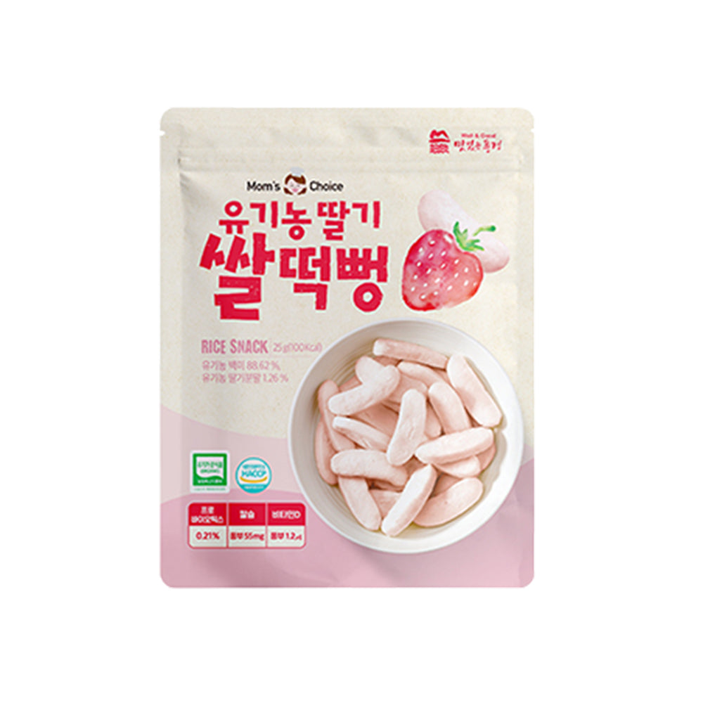 Mom's Choice flat rice cake with strawberry flavor 25g