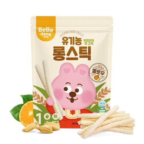 Bebedang organic brown rice cake - long stick with tangerine flavor