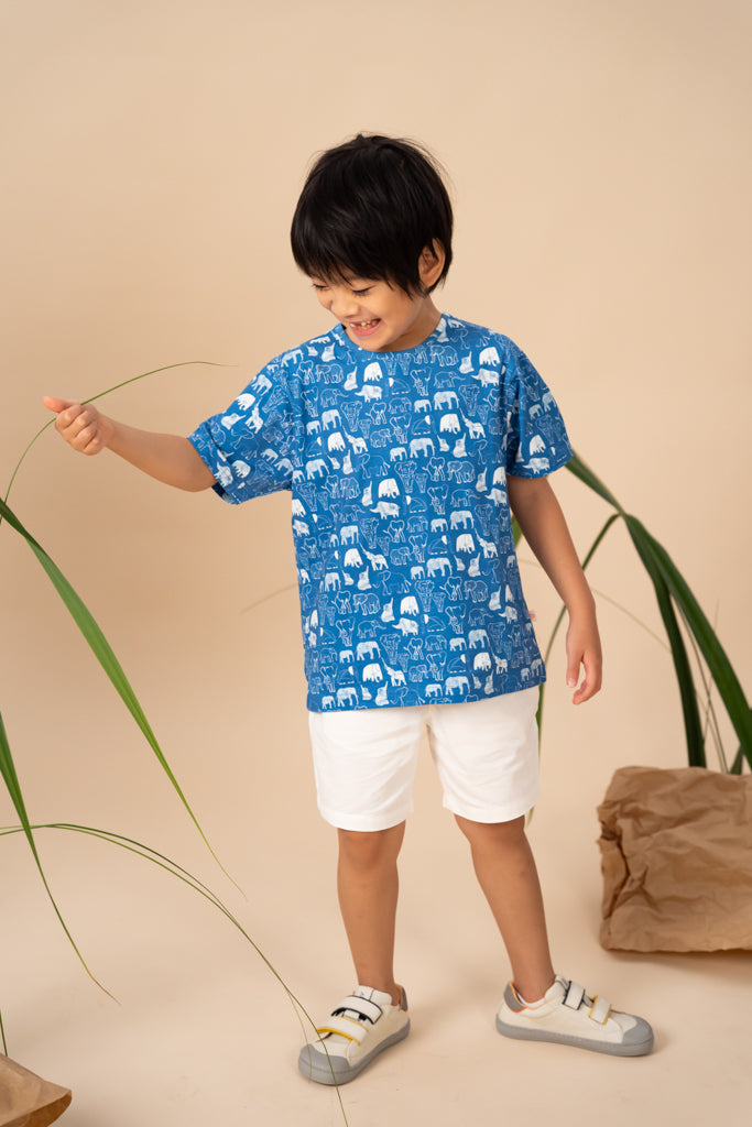 Elly Blue Elephant Family T-Shirt