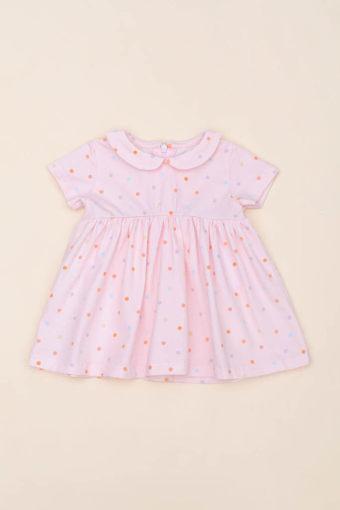 Elly Clara Pink Polka Dot Dress