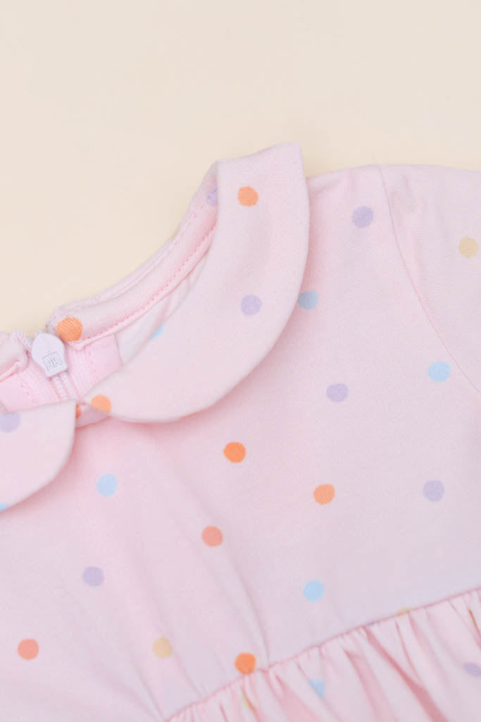 Elly Clara Pink Polka Dot Dress