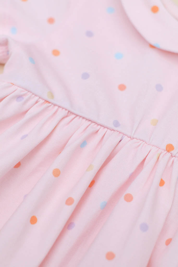 Elly Clara Pink Polka Dot Dress