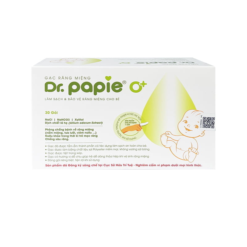 Gạc răng miệng Dr Papie 0+ (30 cái)