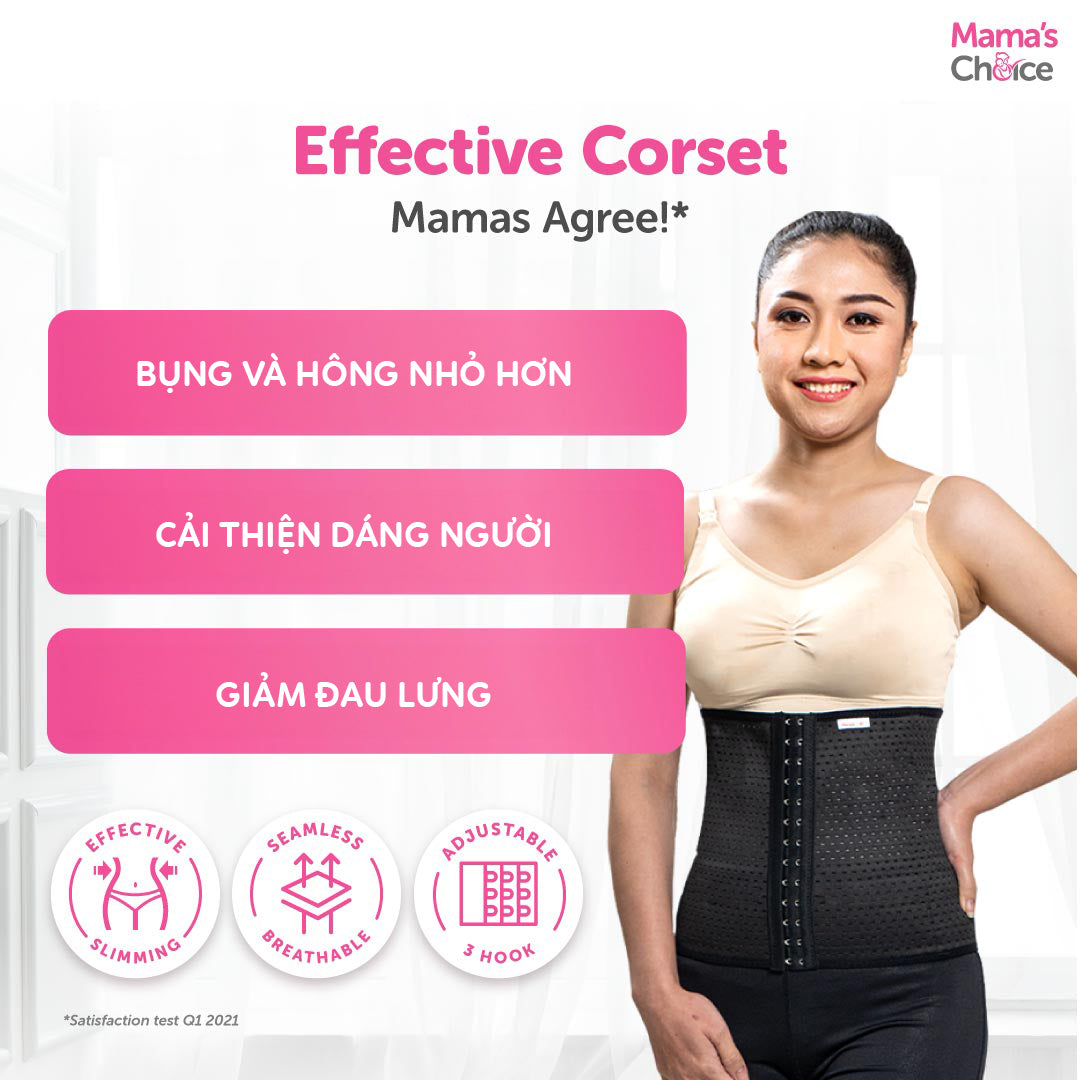 Mama's Choice - Áo corset nịt bụng thoáng khí dùng cho phụ nữ