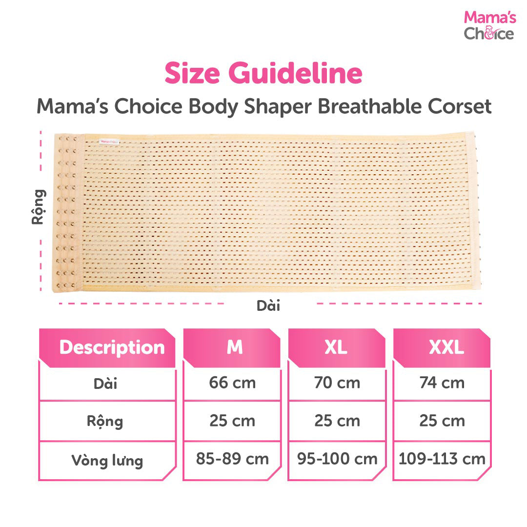 Mama's Choice - Áo corset nịt bụng thoáng khí dùng cho phụ nữ