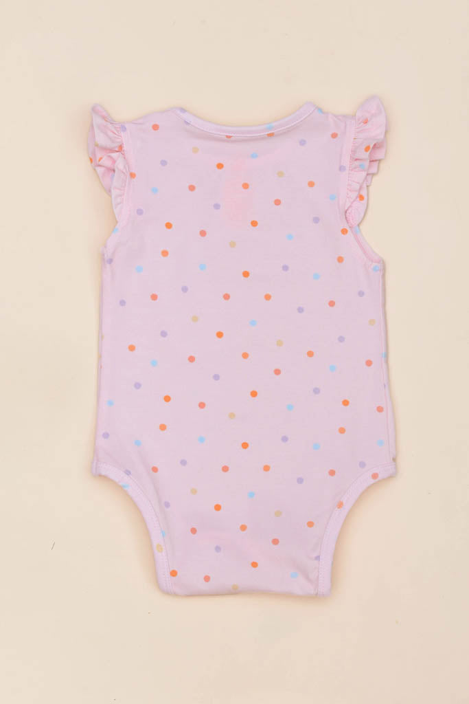 Elly Millie Onesie Pink Polka Dot