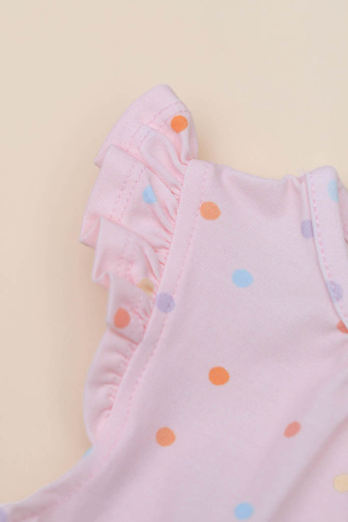 Elly Millie Onesie Chấm Bi Hồng