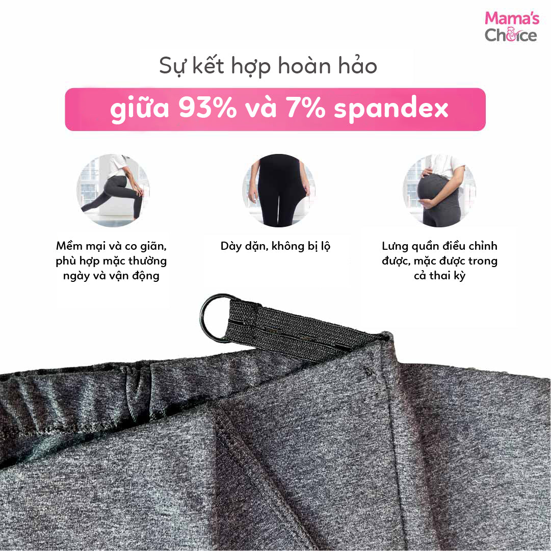 Mama's Choice - Quần leggings lưng co giãn cho mẹ bầu