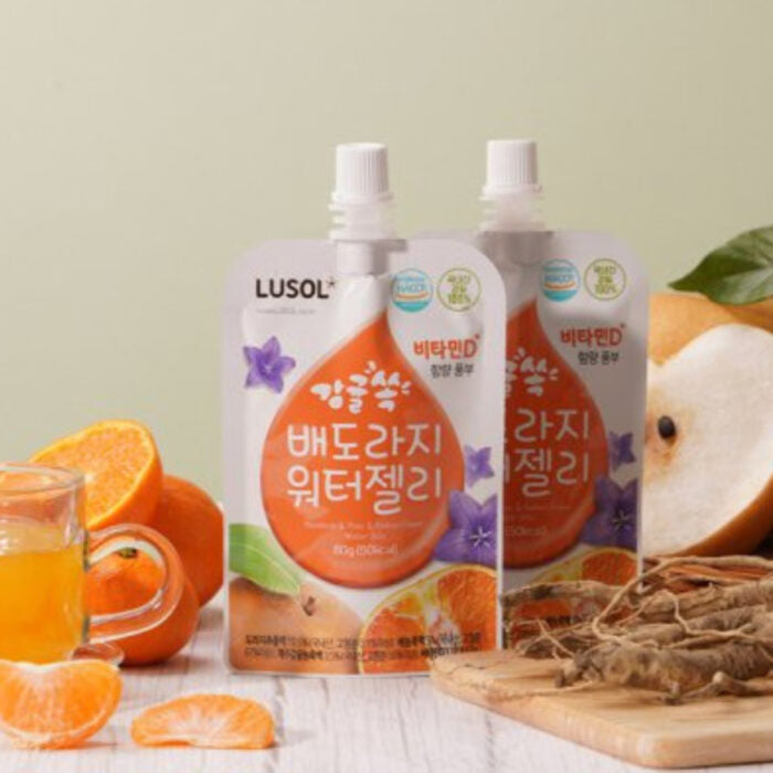 LUSOL Pear Jelly, Tangerine, Black Bellflower Root Water for Babies from 12 Months Old