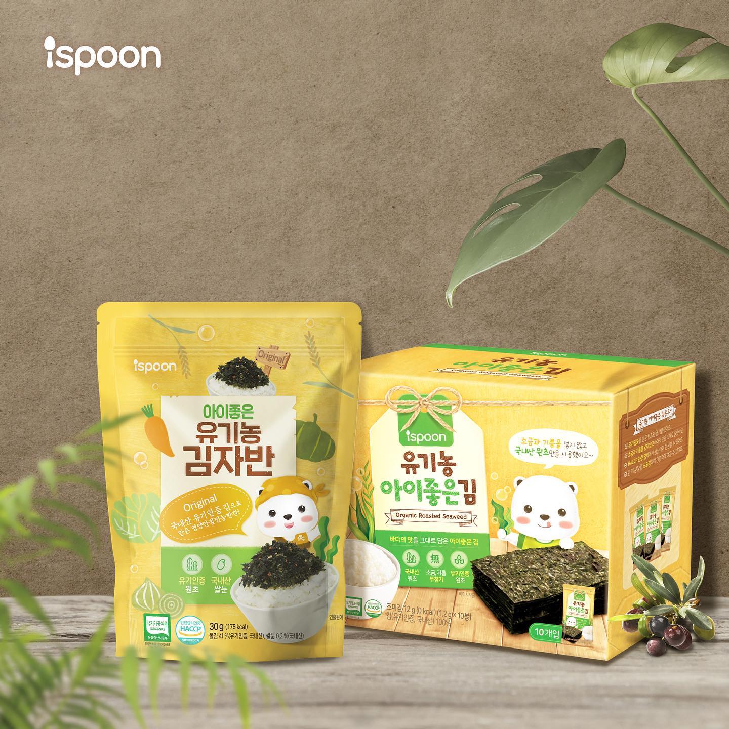 Ispoon - Rong biển hữu cơ Ispoon organic seaweed 12G