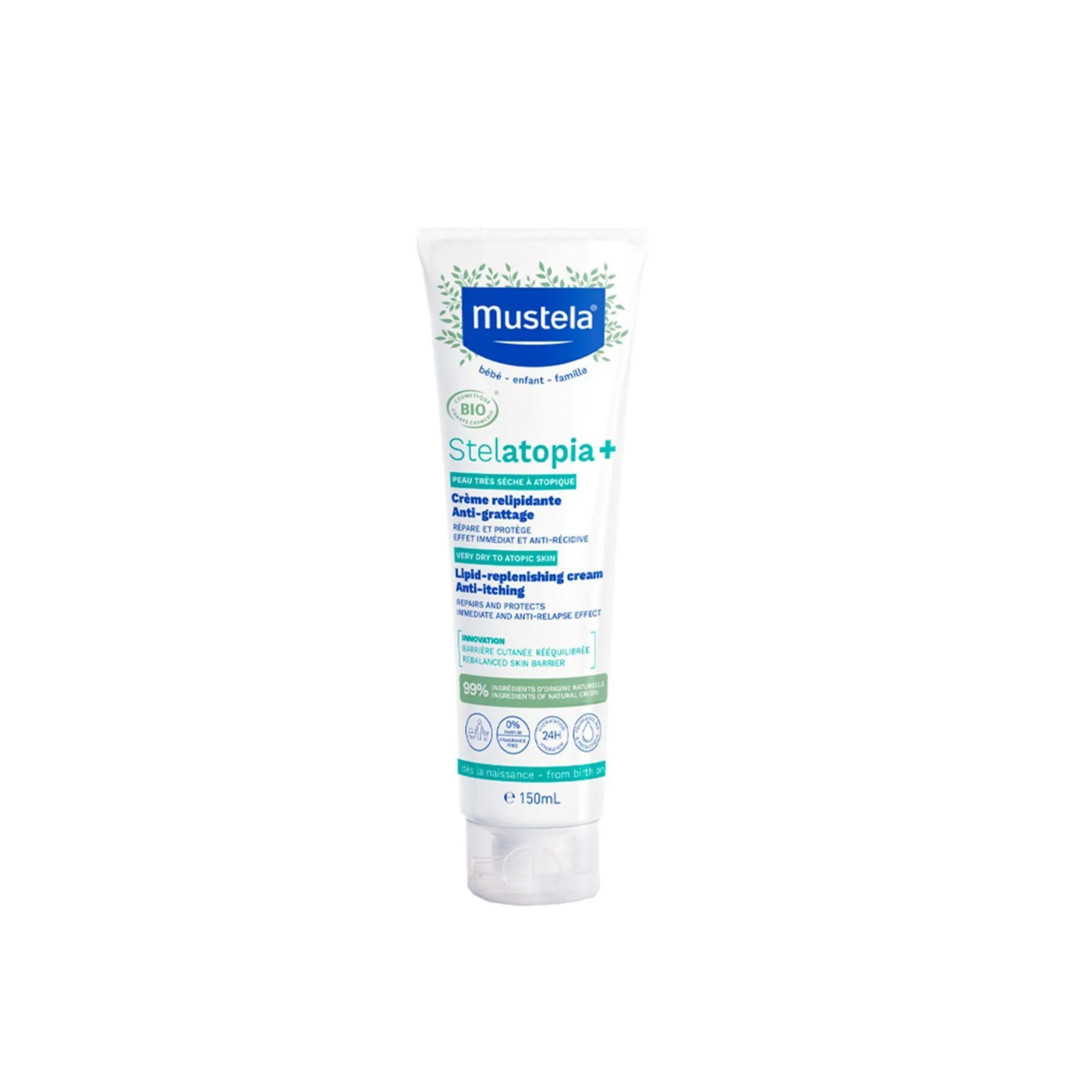 Kem dưỡng Mustela Organic Stelatopia Lipid Replenishing Cream 150ml