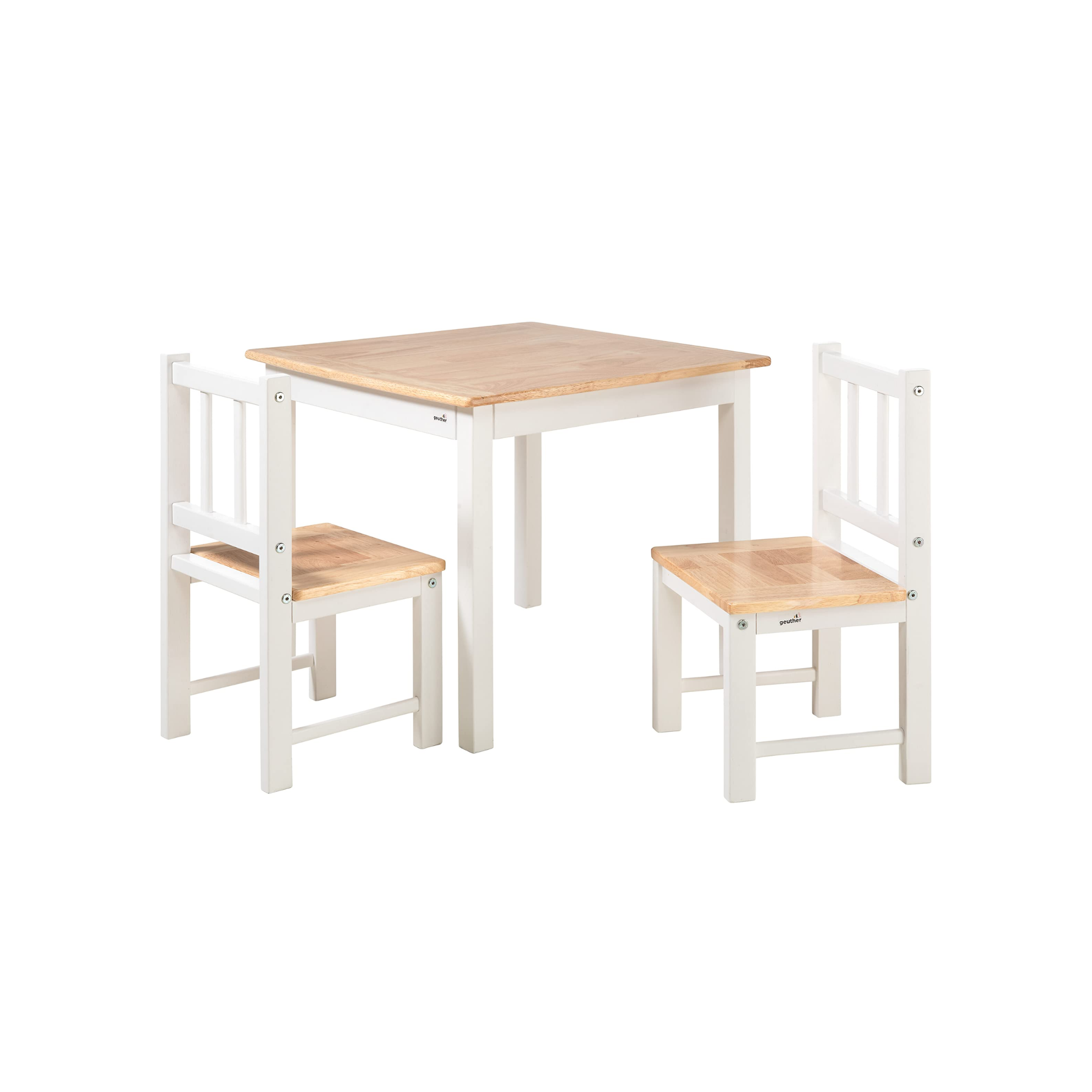 Geuther Activity Set (Table & 2 Chairs) - Black/Clear Varnish