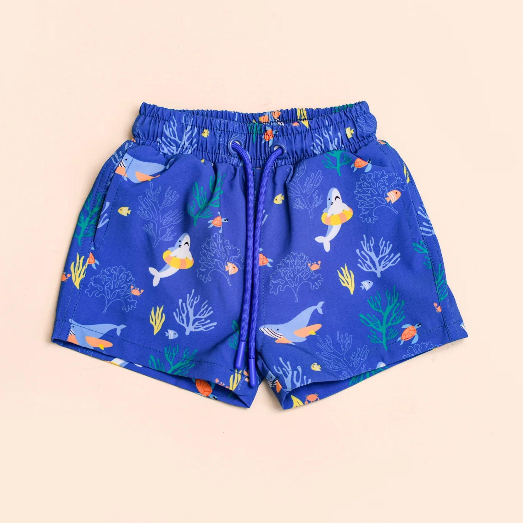 Tropical Coral swim trunks