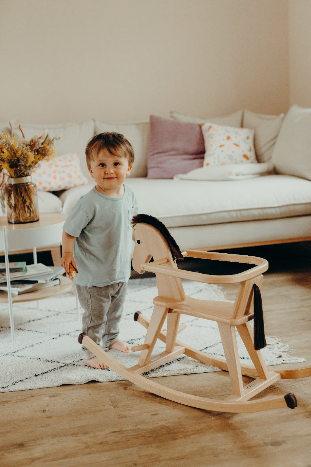 Geuther Halla Rocking Horse - Clear Varnish