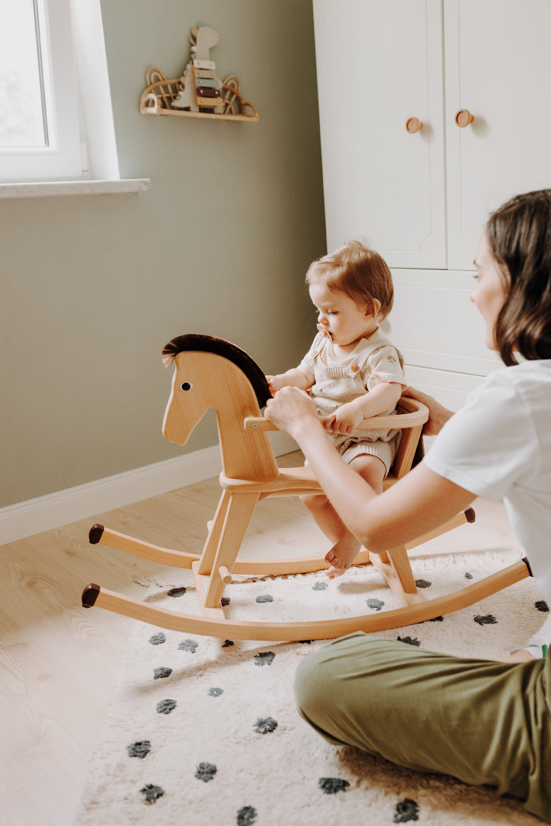 Geuther Halla Rocking Horse - Clear Varnish