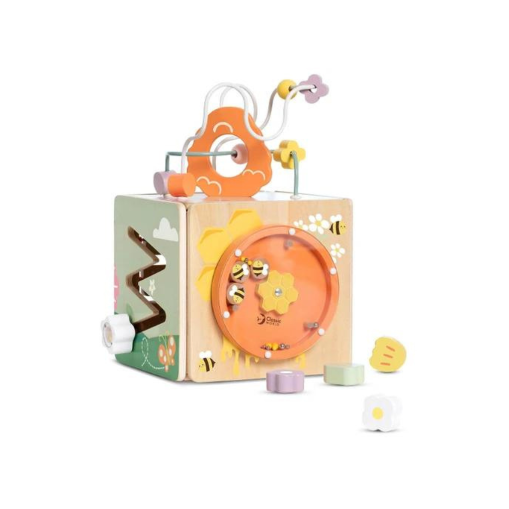 Classic World Bee-shaped sensory development cube