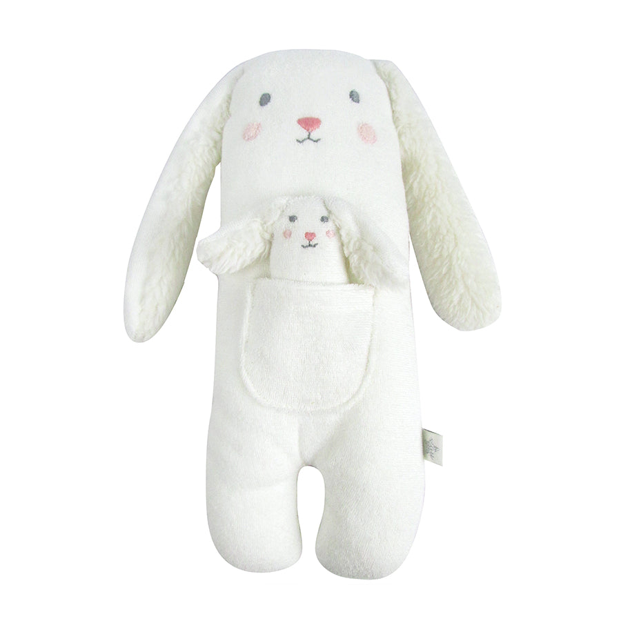 White Rabbit Stuffed Towelling Cloth