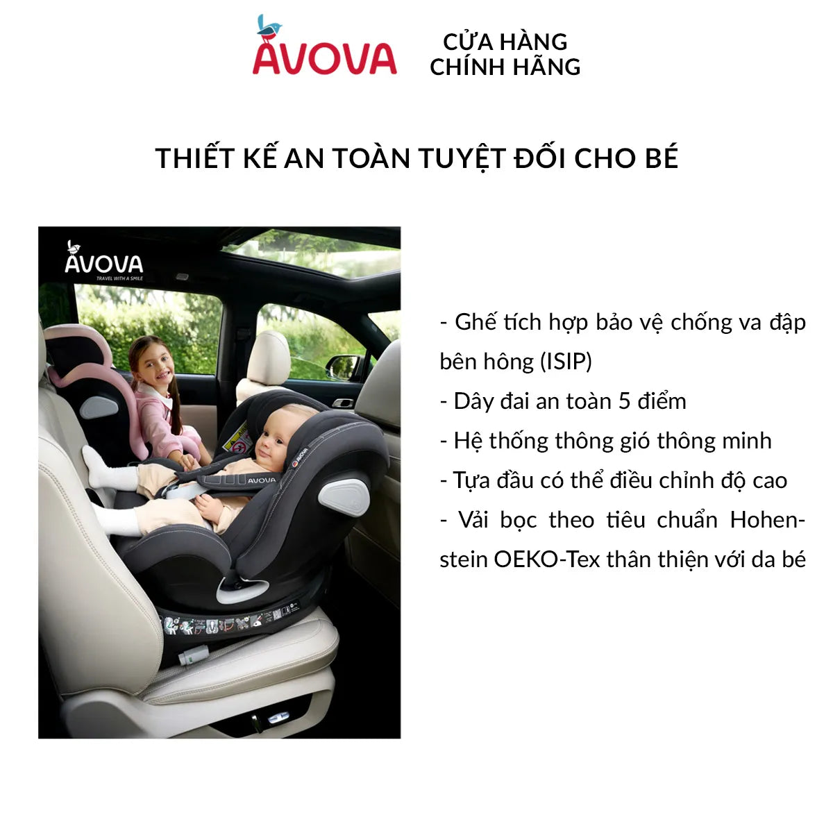 Avova Swan-Fix I-size Baby Car Seat