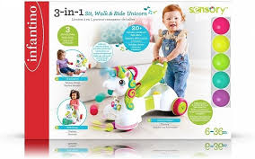 3-in-1 walker and footrest in the shape of Unicorn