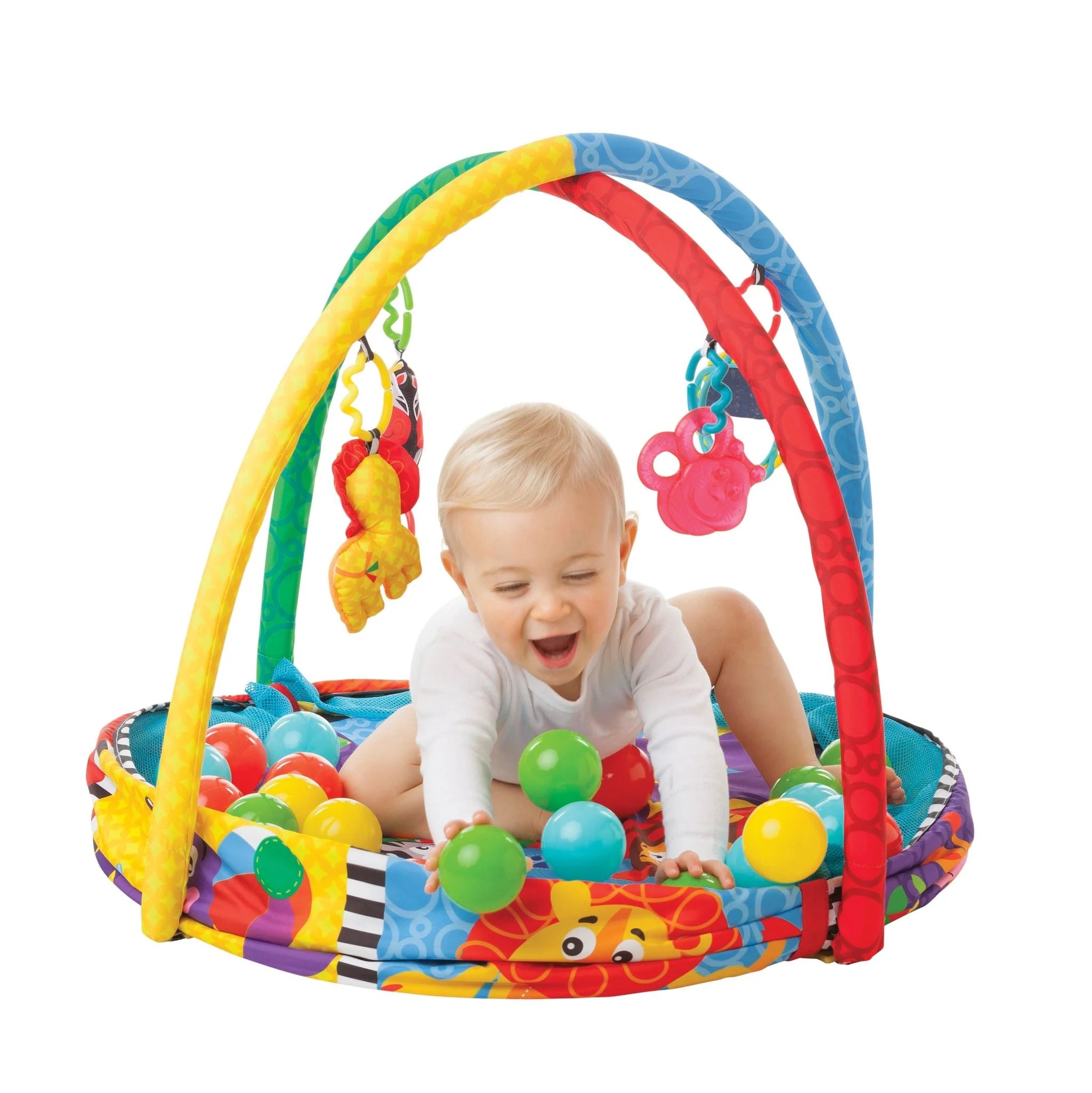 NHÀ BANH CÓ ĐỒ CHƠI TREO NÔI PLAYGRO BALL ACTIVITY NEST