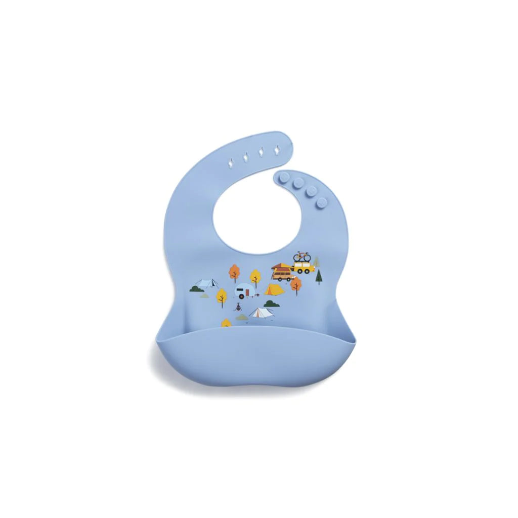 Silicone Bibs with Camping Pattern