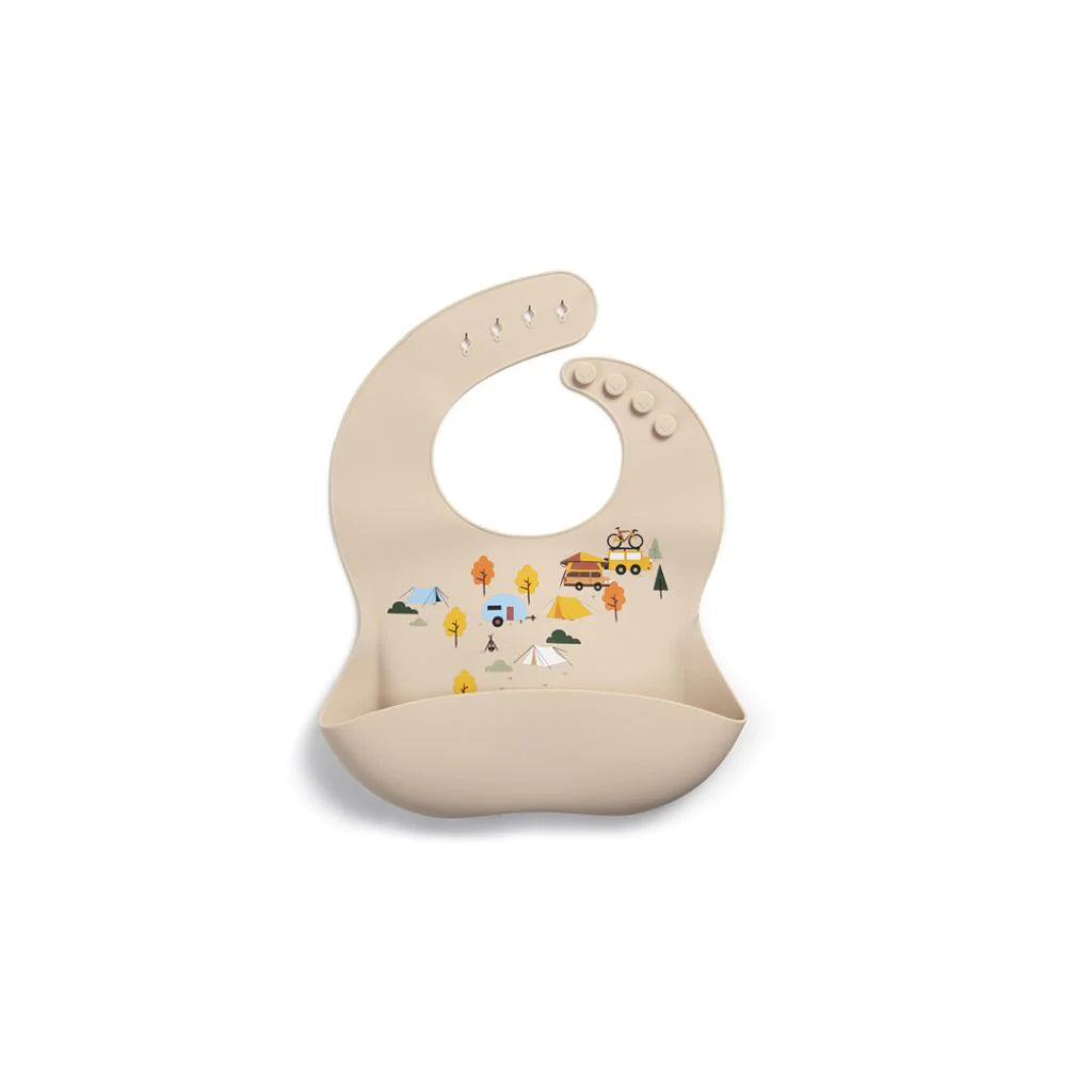 Silicone Bibs with Camping Pattern