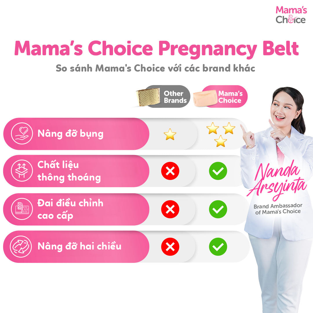 Mama's Choice - Đai dành cho bà bầu, màu đen