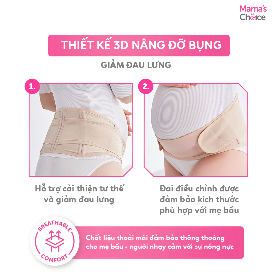 Mama's Choice - Đai dành cho bà bầu, màu đen