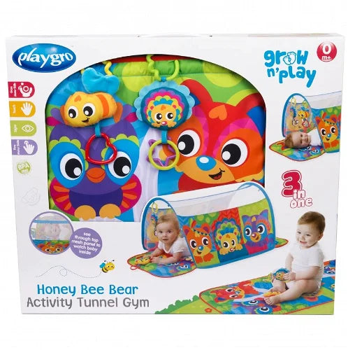 HẢM CHƠI ĐƯỜNG HẦM PLAYGRO HONEY BEE BEAR ACTIVITY TUNNEL GYM