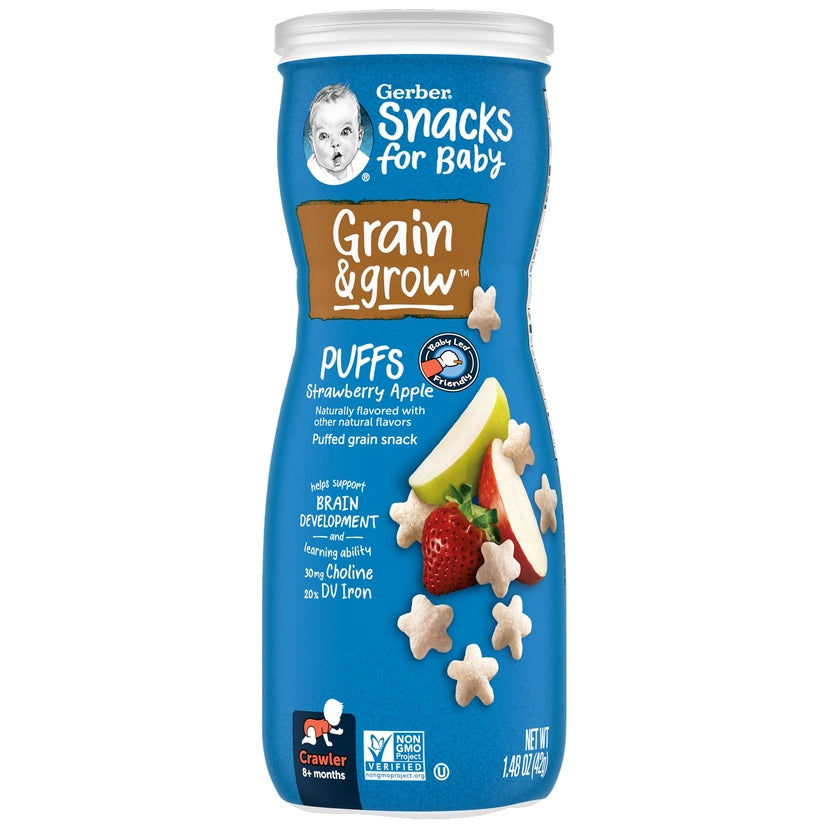 Gerber Star Strawberry Apple Flavor Snack 42g for babies 8M+