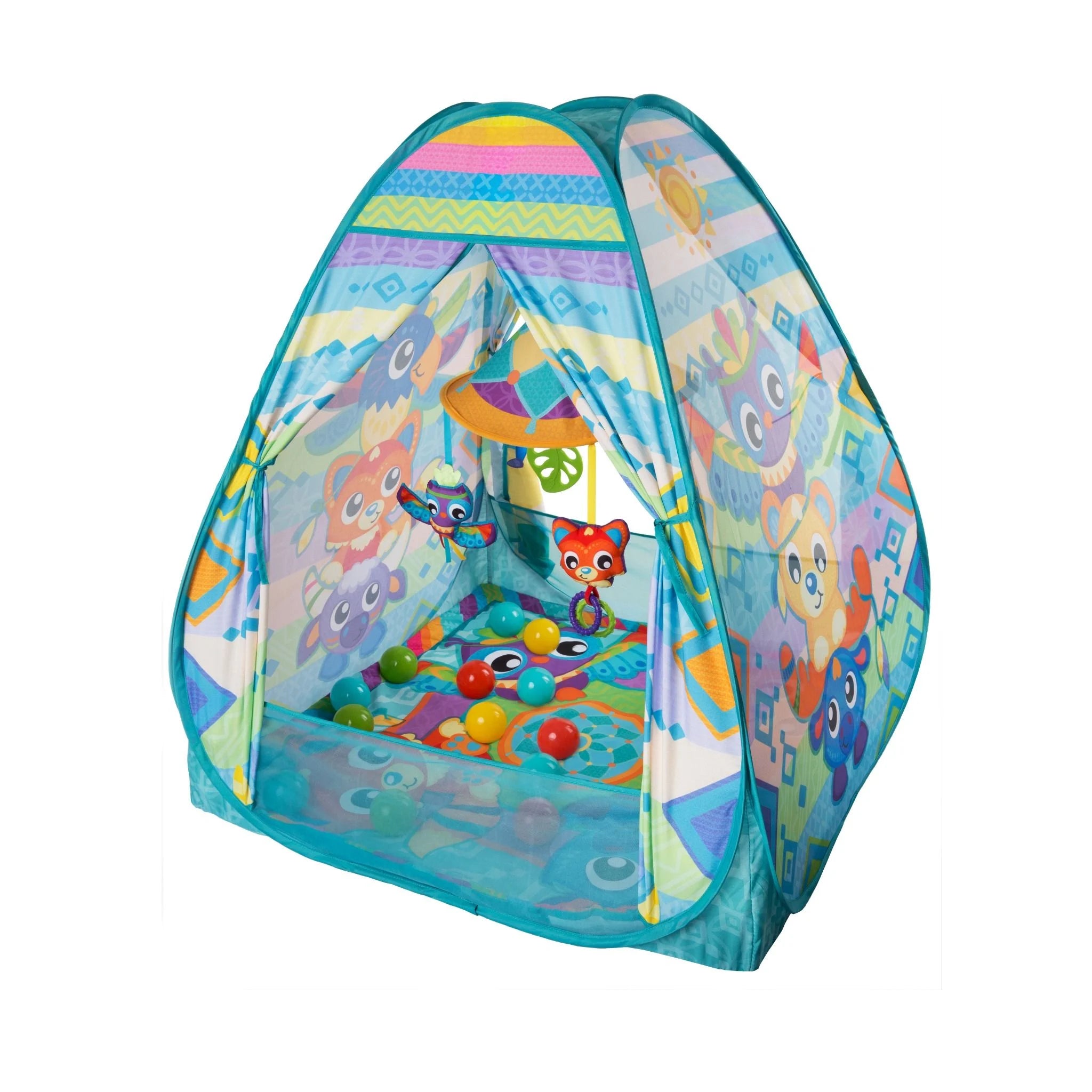 LỀU BANH CÓ ĐỒ CHƠI TREO NÔI PLAYGRO CONVERT ME TEEPEE BALL ACTIVITY GYM