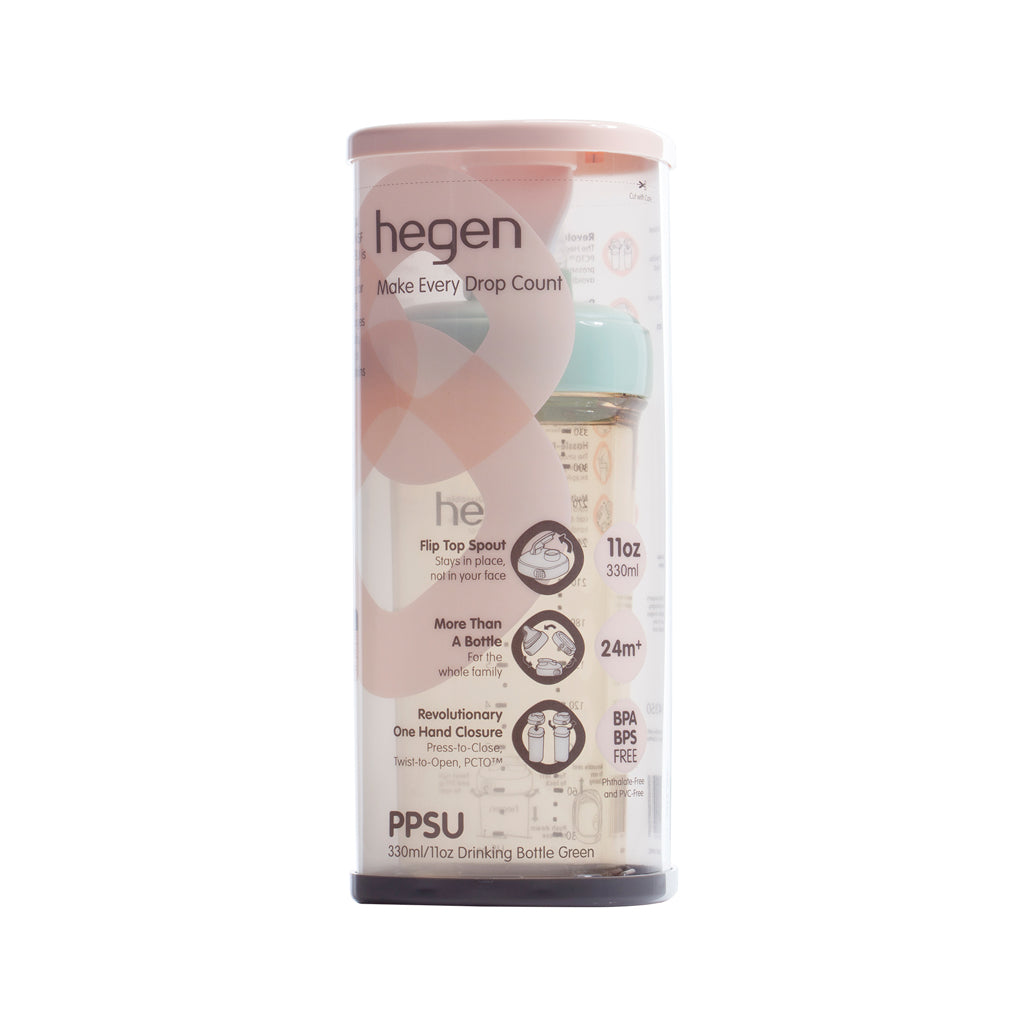 Bình Uống Nước Hegen Ppsu 330ml Nắp Màu