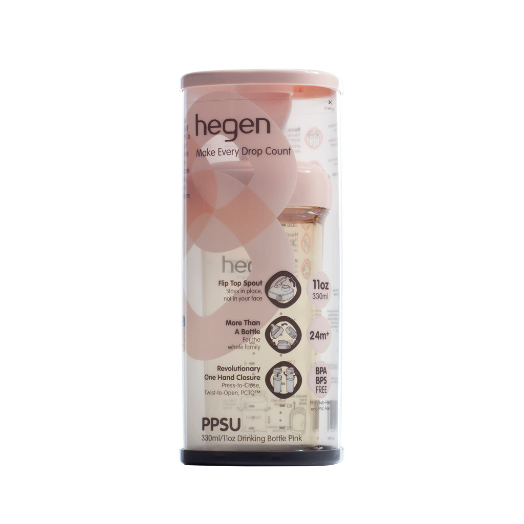 Bình Uống Nước Hegen Ppsu 330ml Nắp Màu