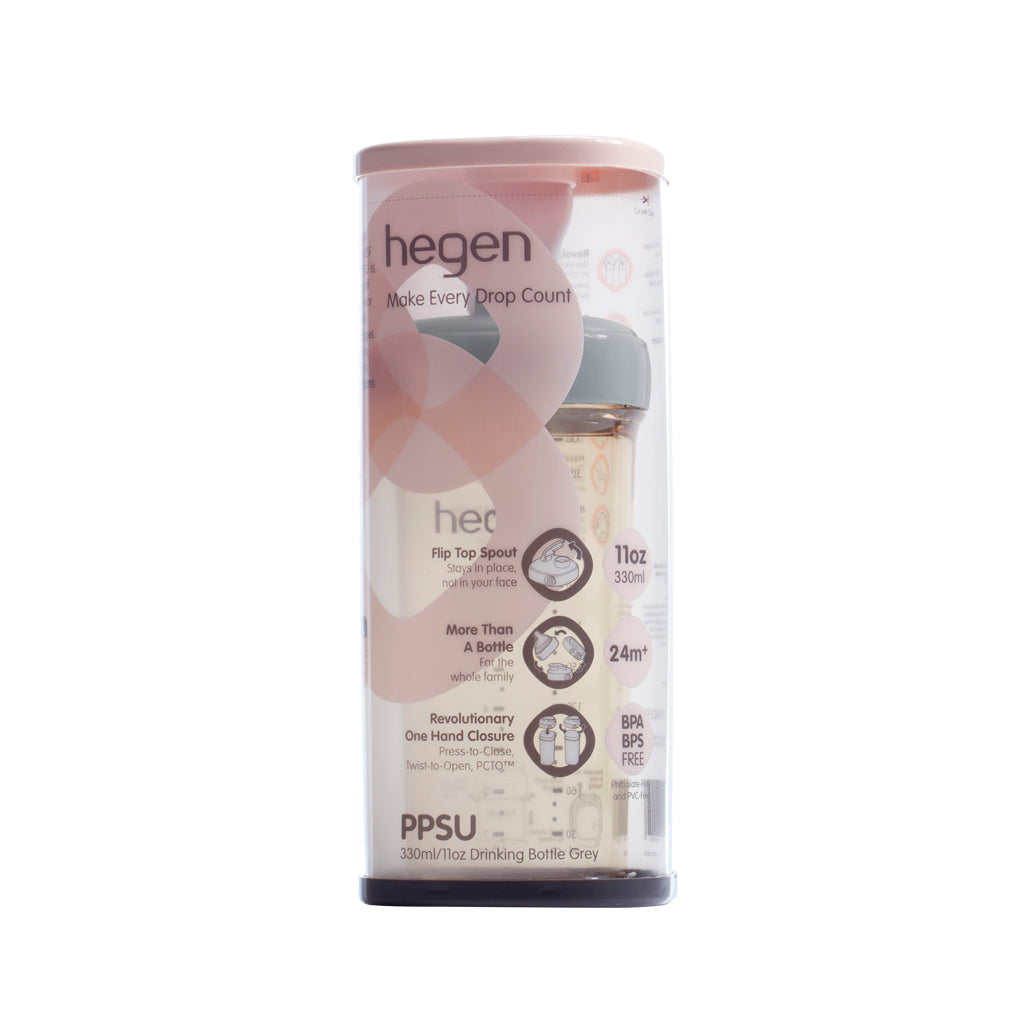 Bình Uống Nước Hegen Ppsu 330ml Nắp Màu