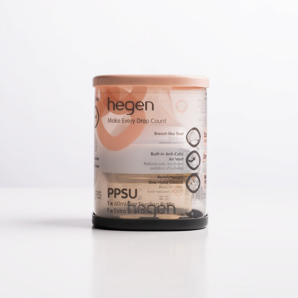 Bình Sữa Hegen Ppsu 60ml Núm Ti Dành Cho Bé 0-1 Tháng Tuổi